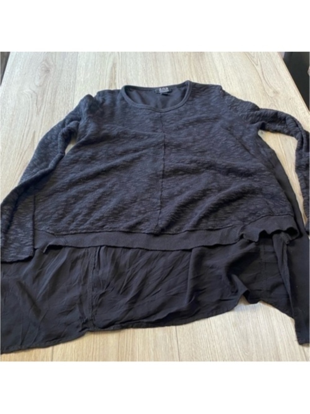 Ana Black Long sleeve shirt top
